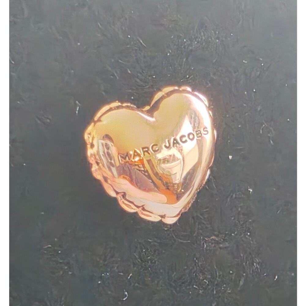 Marc Jacobs Rose Gold Heart Necklace & Stud Earrings Jewelry Set - Picture 3 of 4